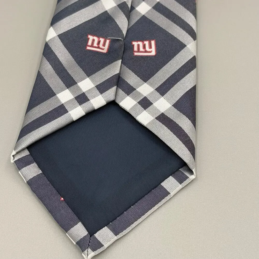 NFL New York Giants NY Football Men's Tie Blue Gray White Red Sporty Tie